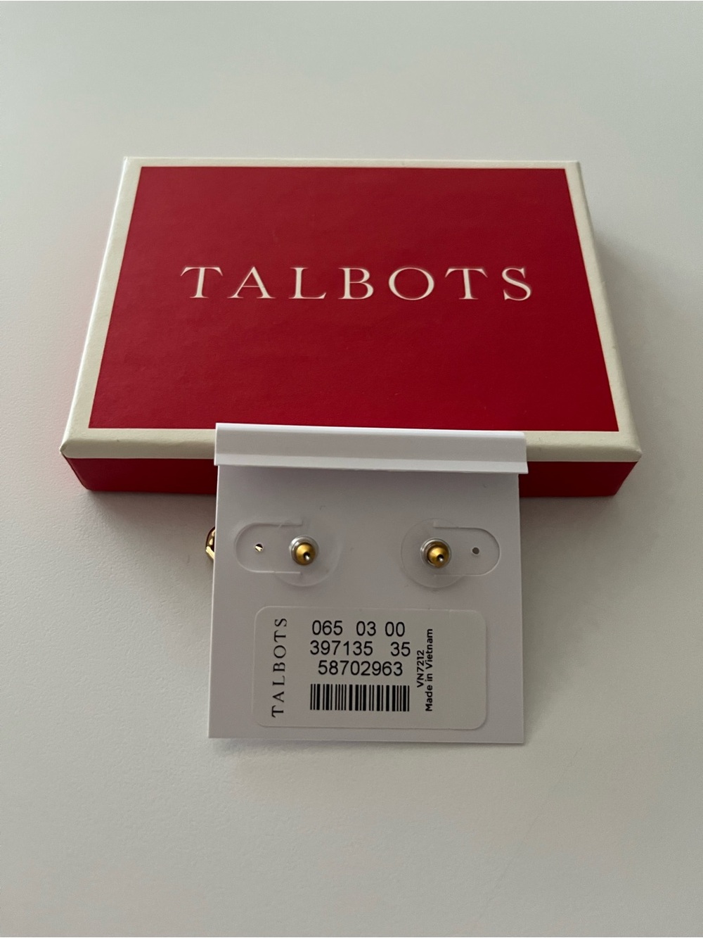 Talbots Gold Rattan Texture Drop Earrings - Picture 6 of 7